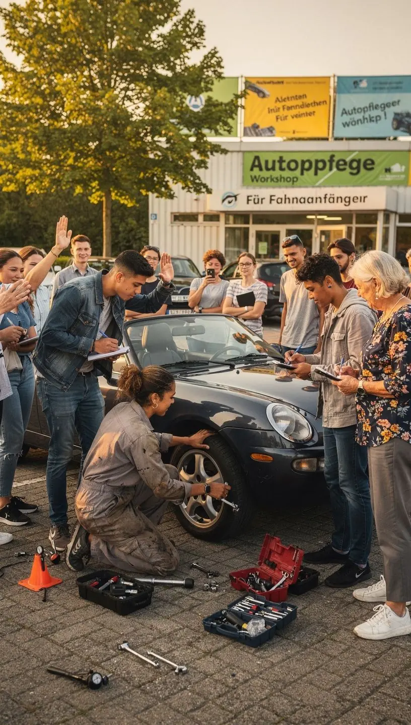 Warnleuchten im Fahrzeugcockpit erklären die Bedeutung für Neulinge im Straßenverkehr.